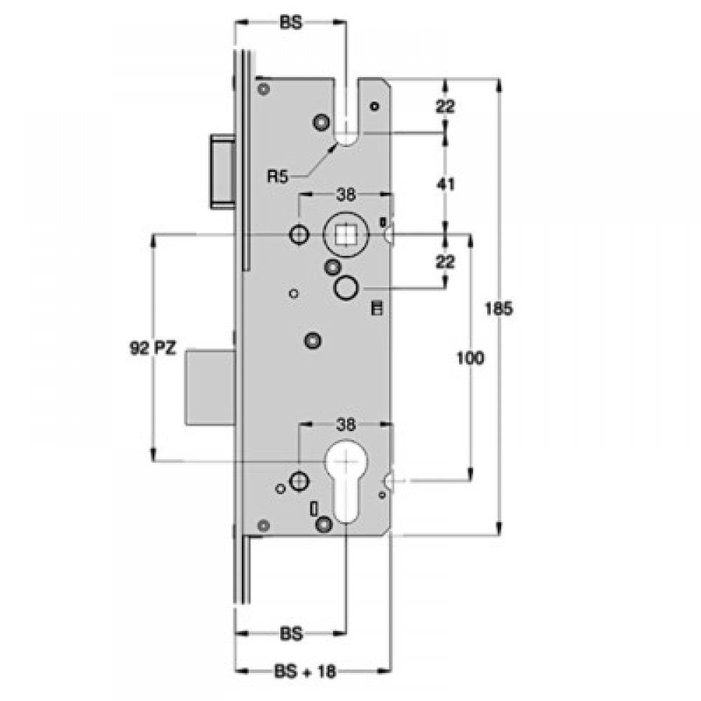 Winkhaus AV2 Auto Locking Single Spindle Latch & Deadbolt Gearbox